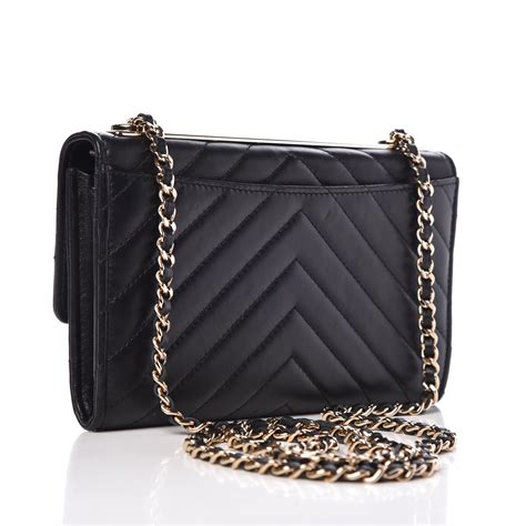 chanel trendy cc woc black|chanel beige wallet on chain.